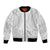Niue White Sunday Bomber Jacket Tapu Fanau Ia Puakenikeni Hiapo Pattern - Polynesian Pride
