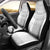 Niue White Sunday Car Seat Cover Tapu Fanau Ia Puakenikeni Hiapo Pattern - Polynesian Pride