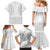 Niue White Sunday Family Matching Mermaid Dress and Hawaiian Shirt Tapu Fanau Ia Puakenikeni Hiapo Pattern - Polynesian Pride
