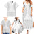 Niue White Sunday Family Matching Summer Maxi Dress and Hawaiian Shirt Tapu Fanau Ia Puakenikeni Hiapo Pattern - Polynesian Pride