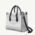 Niue White Sunday Leather Bag Tapu Fanau Ia Puakenikeni Hiapo Pattern - Polynesian Pride