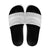 Niue White Sunday Slide Sandals Tapu Fanau Ia Puakenikeni Hiapo Pattern - Polynesian Pride