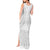 Niue White Sunday Tank Maxi Dress Tapu Fanau Ia Puakenikeni Hiapo Pattern - Polynesian Pride
