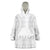 Niue White Sunday Wearable Blanket Hoodie Tapu Fanau Ia Puakenikeni Hiapo Pattern - Polynesian Pride
