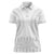 Niue White Sunday Women Polo Shirt Tapu Fanau Ia Puakenikeni Hiapo Pattern - Polynesian Pride