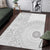 Niue White Sunday Area Rug Half Hiapo Pattern Vibes - Polynesian Pride