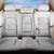 Niue White Sunday Back Car Seat Cover Half Hiapo Pattern Vibes - Polynesian Pride