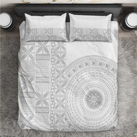 Niue White Sunday Bedding Set Half Hiapo Pattern Vibes - Polynesian Pride