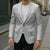 Niue White Sunday Blazer Half Hiapo Pattern Vibes - Polynesian Pride