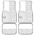 Niue White Sunday Car Mats Half Hiapo Pattern Vibes - Polynesian Pride