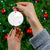 Niue White Sunday Ceramic Ornament Half Hiapo Pattern Vibes - Polynesian Pride