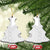 Niue White Sunday Ceramic Ornament Half Hiapo Pattern Vibes - Polynesian Pride