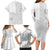 Niue White Sunday Family Matching Long Sleeve Bodycon Dress and Hawaiian Shirt Half Hiapo Pattern Vibes - Polynesian Pride