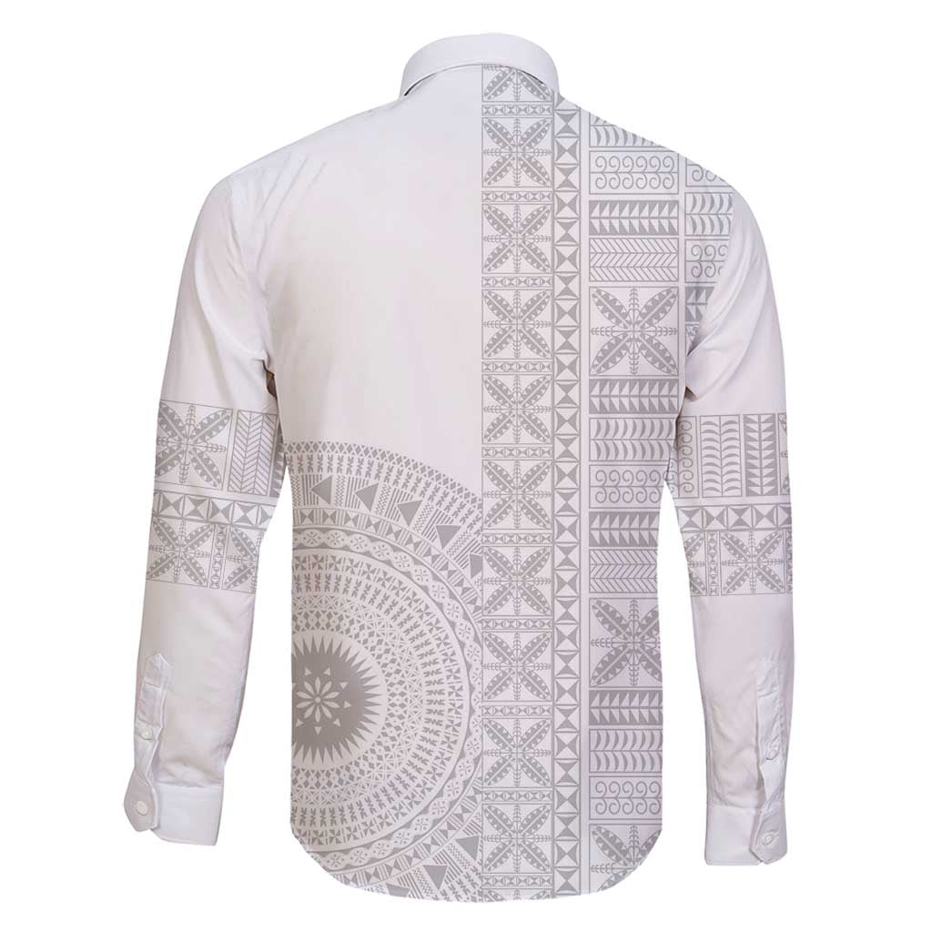 Niue White Sunday Family Matching Puletasi and Hawaiian Shirt Half Hiapo Pattern Vibes - Polynesian Pride