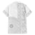 Niue White Sunday Hawaiian Shirt Half Hiapo Pattern Vibes - Polynesian Pride