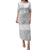 Niue White Sunday Puletasi Half Hiapo Pattern Vibes - Polynesian Pride