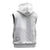 Niue White Sunday Sleeveless Zip Hoodie Half Hiapo Pattern Vibes - Polynesian Pride