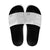 Niue White Sunday Slide Sandals Half Hiapo Pattern Vibes - Polynesian Pride