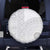 Niue White Sunday Spare Tire Cover Half Hiapo Pattern Vibes - Polynesian Pride