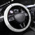Niue White Sunday Steering Wheel Cover Half Hiapo Pattern Vibes - Polynesian Pride