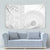 Niue White Sunday Tapestry Half Hiapo Pattern Vibes - Polynesian Pride