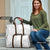 Niue White Sunday Travel Bag Half Hiapo Pattern Vibes - Polynesian Pride