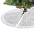 Niue White Sunday Tree Skirt Half Hiapo Pattern Vibes - Polynesian Pride