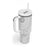 Niue White Sunday Tumbler With Handle Half Hiapo Pattern Vibes - Polynesian Pride
