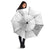 Niue White Sunday Umbrella Half Hiapo Pattern Vibes - Polynesian Pride