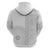 Niue White Sunday Zip Hoodie Half Hiapo Pattern Vibes - Polynesian Pride