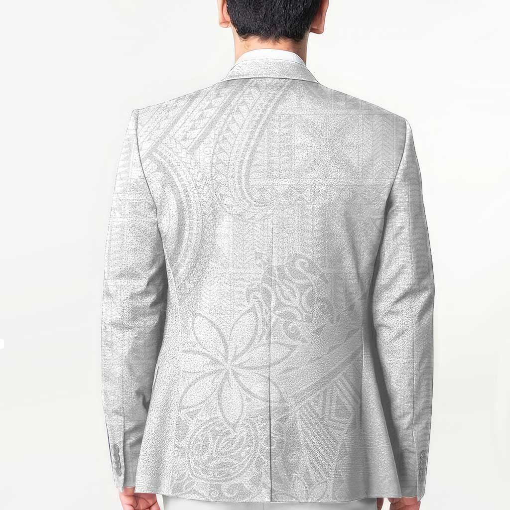 Tapu Fanau Ia Niue Blazer Happy White Sunday Unique Hiapo - Polynesian Pride