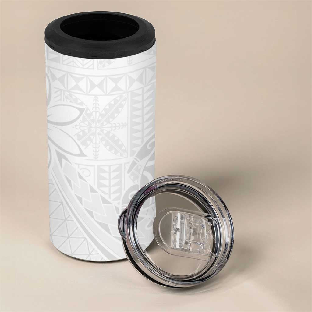 Tapu Fanau Ia Niue 4 in 1 Can Cooler Tumbler Happy White Sunday Unique Hiapo - Polynesian Pride