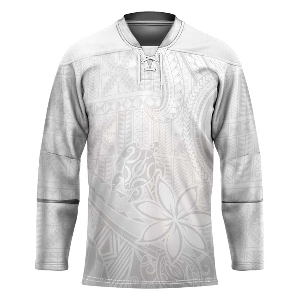 Tapu Fanau Ia Niue Hockey Jersey Happy White Sunday Unique Hiapo - Polynesian Pride