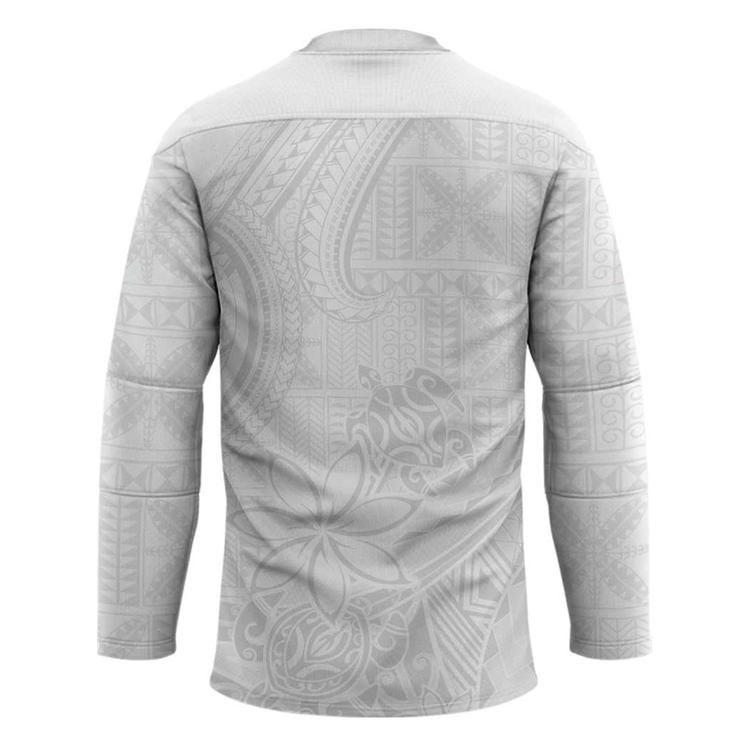 Tapu Fanau Ia Niue Hockey Jersey Happy White Sunday Unique Hiapo - Polynesian Pride