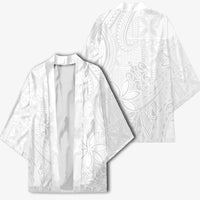Tapu Fanau Ia Niue Kimono Happy White Sunday Unique Hiapo - Polynesian Pride