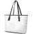 Tapu Fanau Ia Niue Leather Tote Bag Happy White Sunday Unique Hiapo - Polynesian Pride