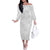 Tapu Fanau Ia Niue Off The Shoulder Long Sleeve Dress Happy White Sunday Unique Hiapo - Polynesian Pride
