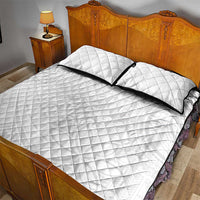 Tapu Fanau Ia Niue Quilt Bed Set Happy White Sunday Unique Hiapo - Polynesian Pride