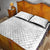 Tapu Fanau Ia Niue Quilt Bed Set Happy White Sunday Unique Hiapo - Polynesian Pride