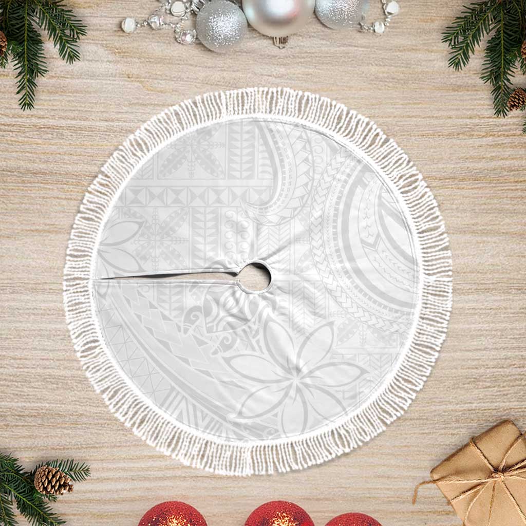 Tapu Fanau Ia Niue Tree Skirt Happy White Sunday Unique Hiapo - Polynesian Pride