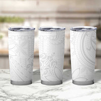 Tapu Fanau Ia Niue Tumbler Cup Happy White Sunday Unique Hiapo - Polynesian Pride