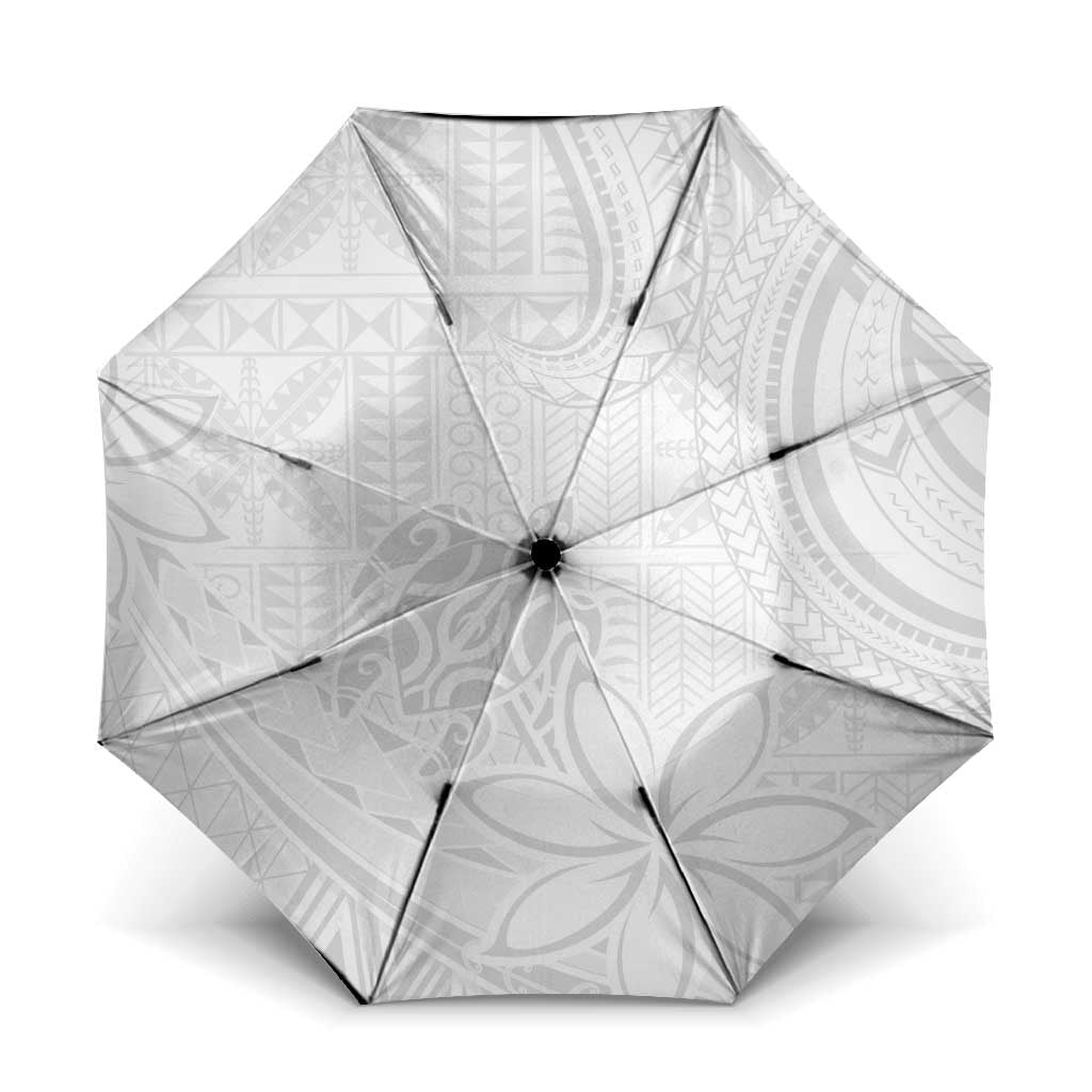 Tapu Fanau Ia Niue Umbrella Happy White Sunday Unique Hiapo - Polynesian Pride