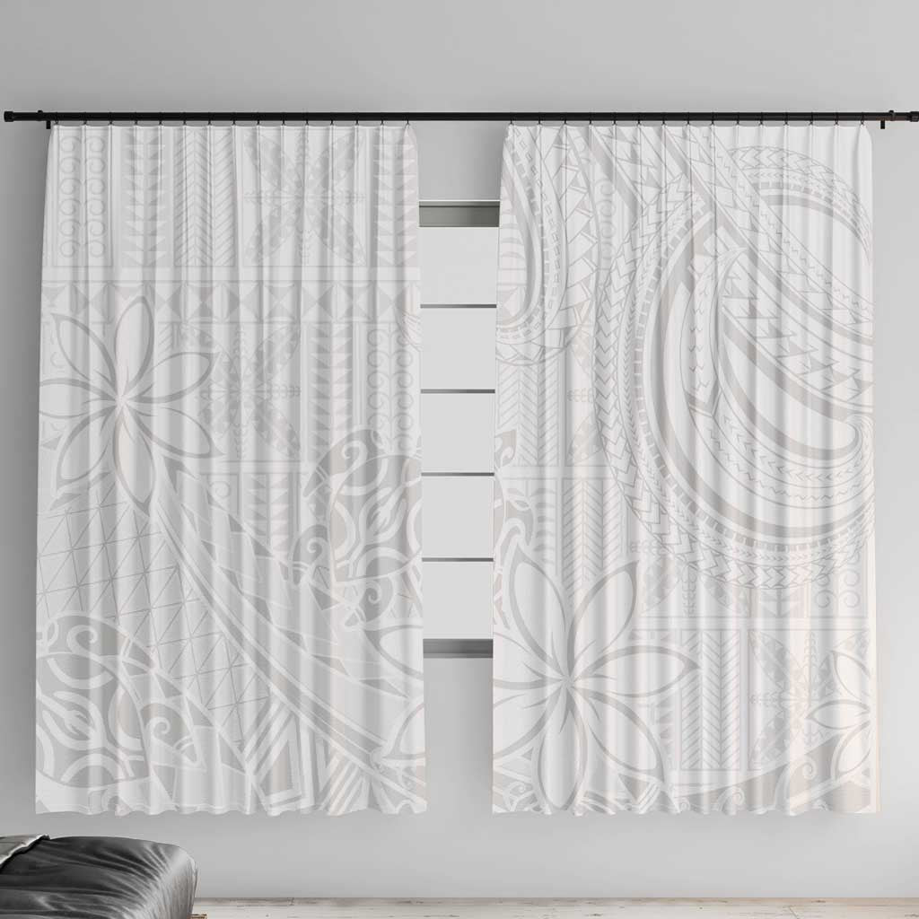 Tapu Fanau Ia Niue Window Curtain Happy White Sunday Unique Hiapo - Polynesian Pride
