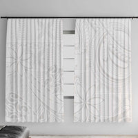 Tapu Fanau Ia Niue Window Curtain Happy White Sunday Unique Hiapo - Polynesian Pride