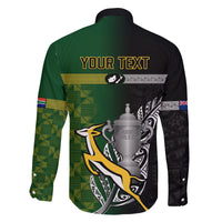Personalised New Zealand and South Africa Rugby Family Matching Mermaid Dress and Hawaiian Shirt 2023 World Cup Final All Black Springboks Together LT14 - Polynesian Pride