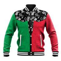 Vanuatu Cowboy Baseball Jacket Cowboy Symbols Split Stylized - Polynesian Pride