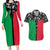 Vanuatu Cowboy Couples Matching Long Sleeve Bodycon Dress and Hawaiian Shirt Cowboy Symbols Split Stylized - Polynesian Pride