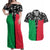 Vanuatu Cowboy Couples Matching Off Shoulder Maxi Dress and Hawaiian Shirt Cowboy Symbols Split Stylized - Polynesian Pride