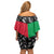 Vanuatu Cowboy Family Matching Off Shoulder Short Dress and Hawaiian Shirt Cowboy Symbols Split Stylized - Polynesian Pride