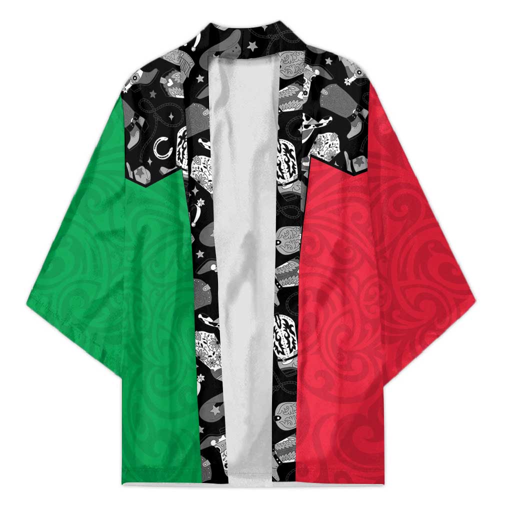 Vanuatu Cowboy Kimono Cowboy Symbols Split Stylized - Polynesian Pride